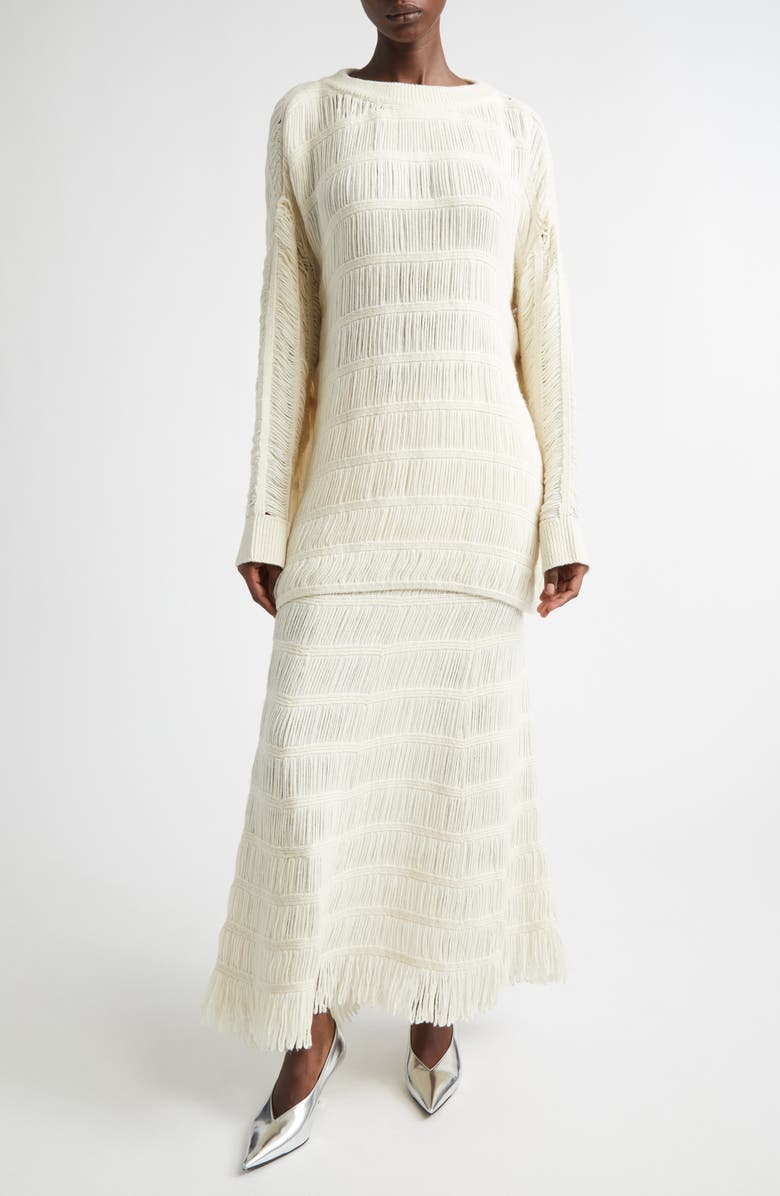 Diotima Giorno Extrafine Merino Wool Blend Sweater, Alternate, color, Off-White