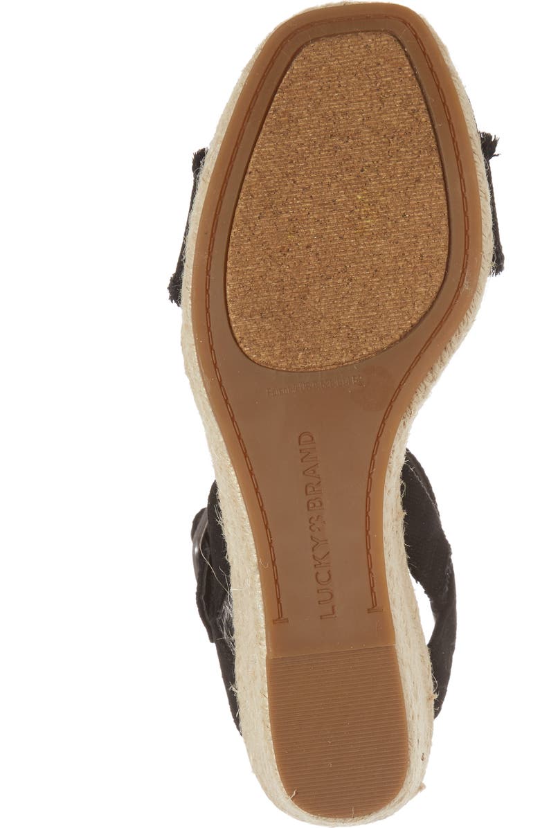 Lucky Brand Marceline Squared Toe Wedge Sandal, Alternate, color,