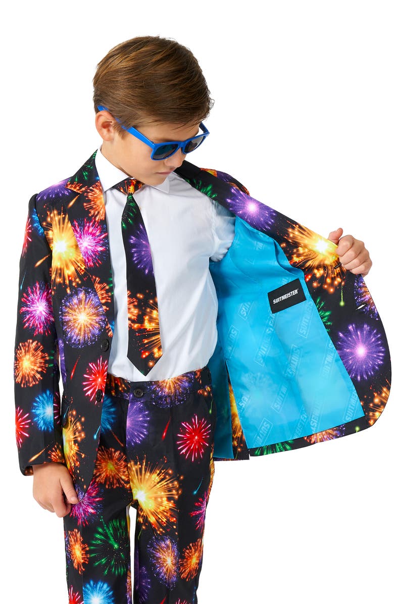 OppoSuits Kids' Suitmeister Fireworks Two-Piece Suit with Tie, Alternate, color, 
