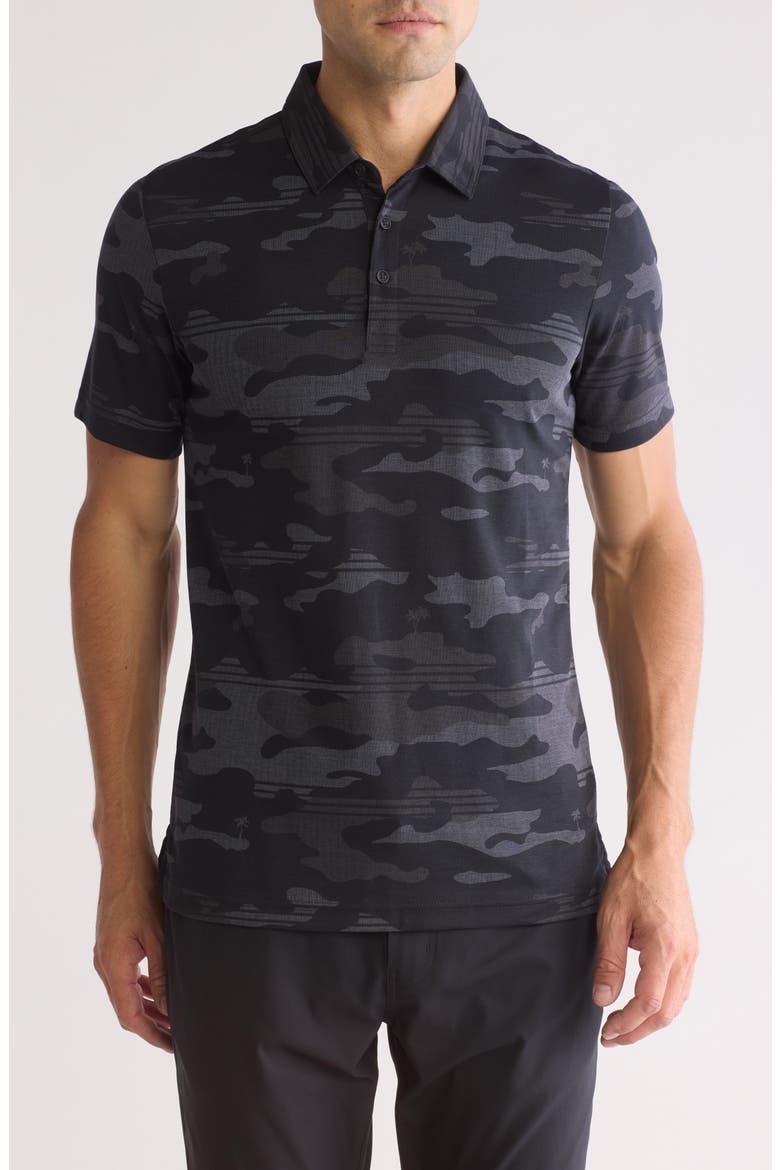 Beachside Stealth Pima Cotton Blend Polo, Main, color, BLACK