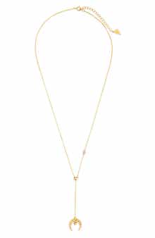 Sterling Forever Selene Lariat Pendant Necklace