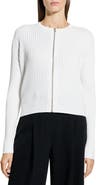 Theory Pointelle Rib Zip Cardigan