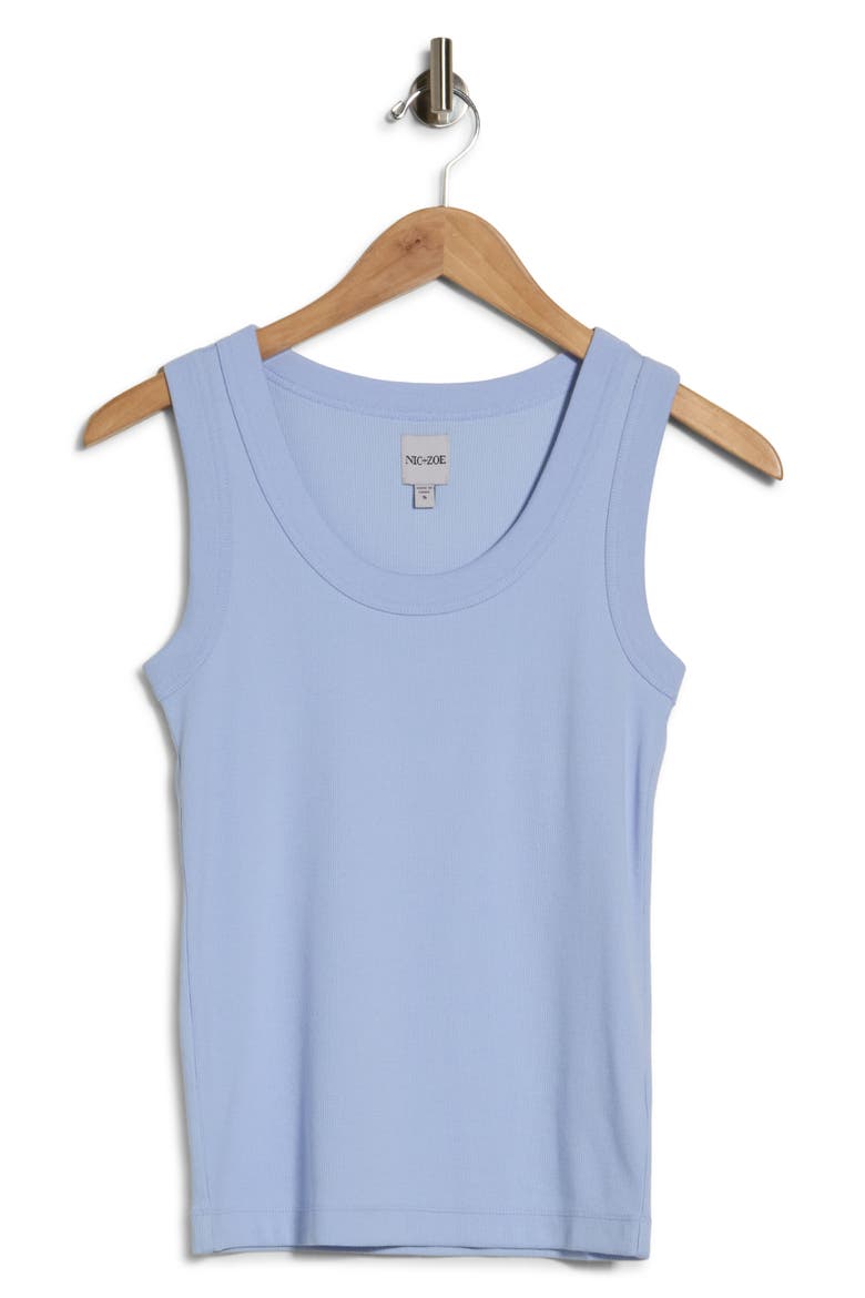 Perfect Knit Rib Scoop Neck Tank, Alternate, color, CLOUD
