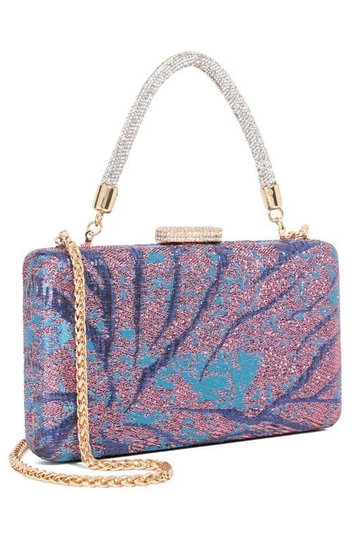 Dune London Beaut Top Handle Frame Clutch In Blue