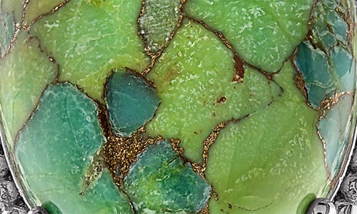Fzn Sterling Silver Turquoise Ring In Multi