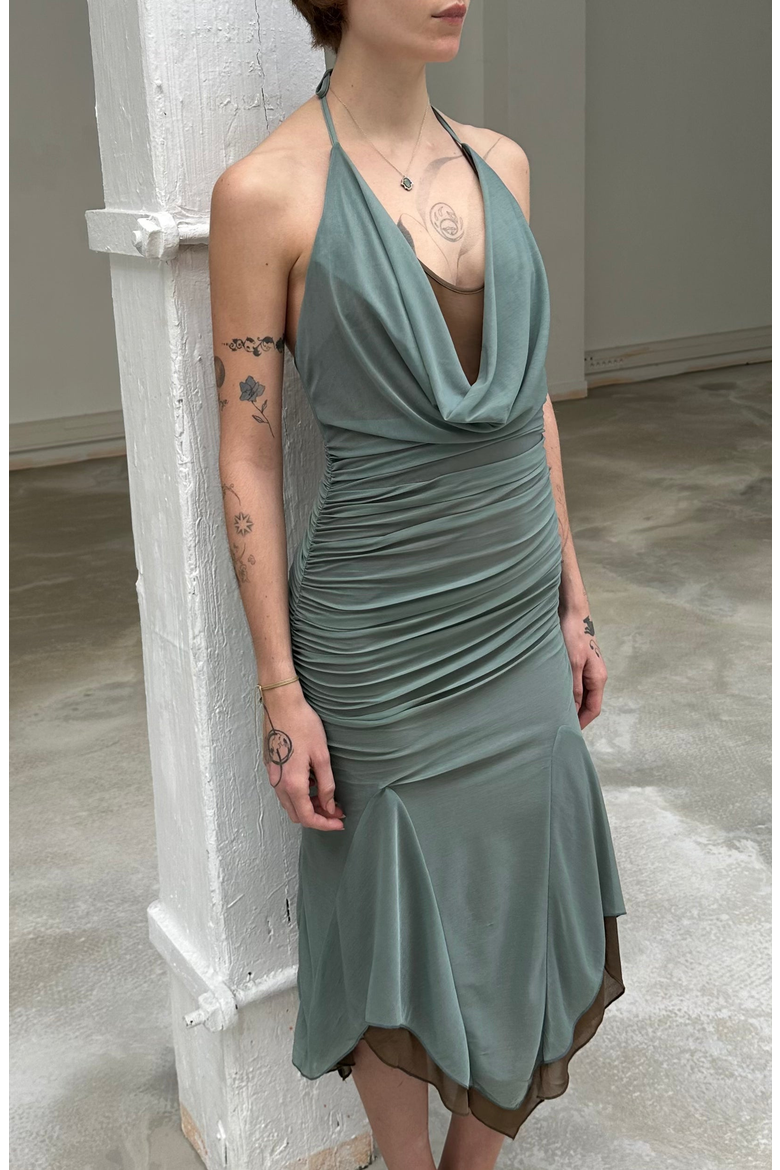 Evi Midi Dress, Alternate, color, Sage Green
