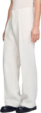 SANDRO Linen Suit Trousers