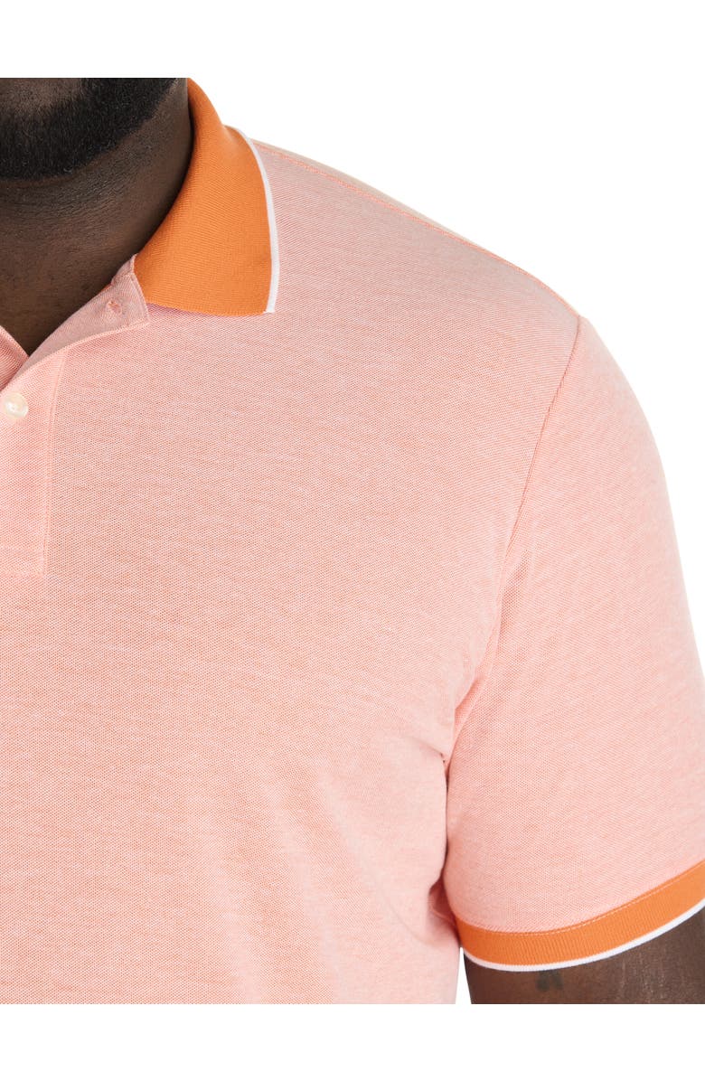 Harbor Bay by DXL Big & Tall Oxford Tipped Polo Shirt, Alternate, color, Golden Poppy