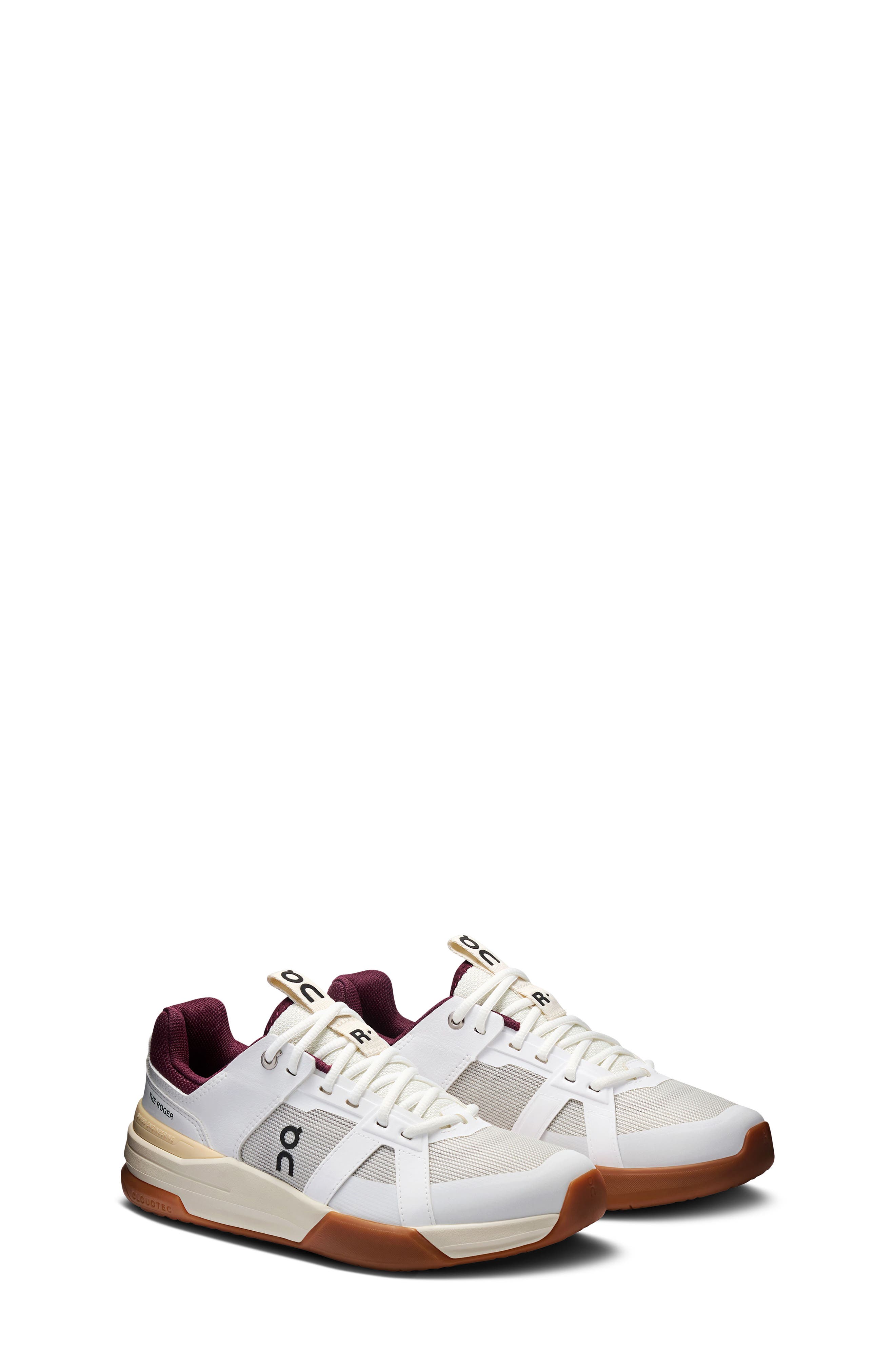 Kids' The ROGER Clubhouse Pro Tennis Sneaker, Alternate, color, WHITE/ MAROON