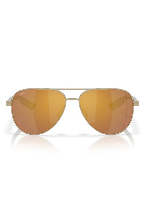 57mm Polarized Pilot Sunglasses