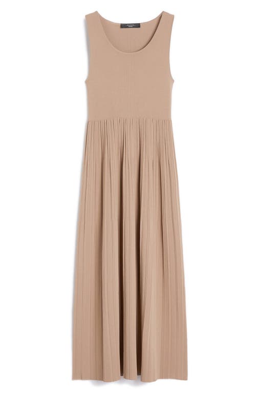 Weekend Max Mara Viscose Crepe Pleated Dress In Multi