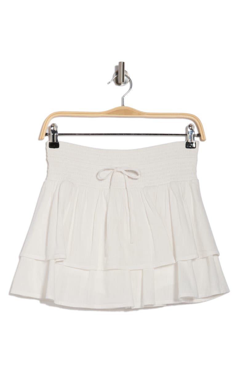 Abound Tiered Mini Skirt, Alternate, color, White Blanc