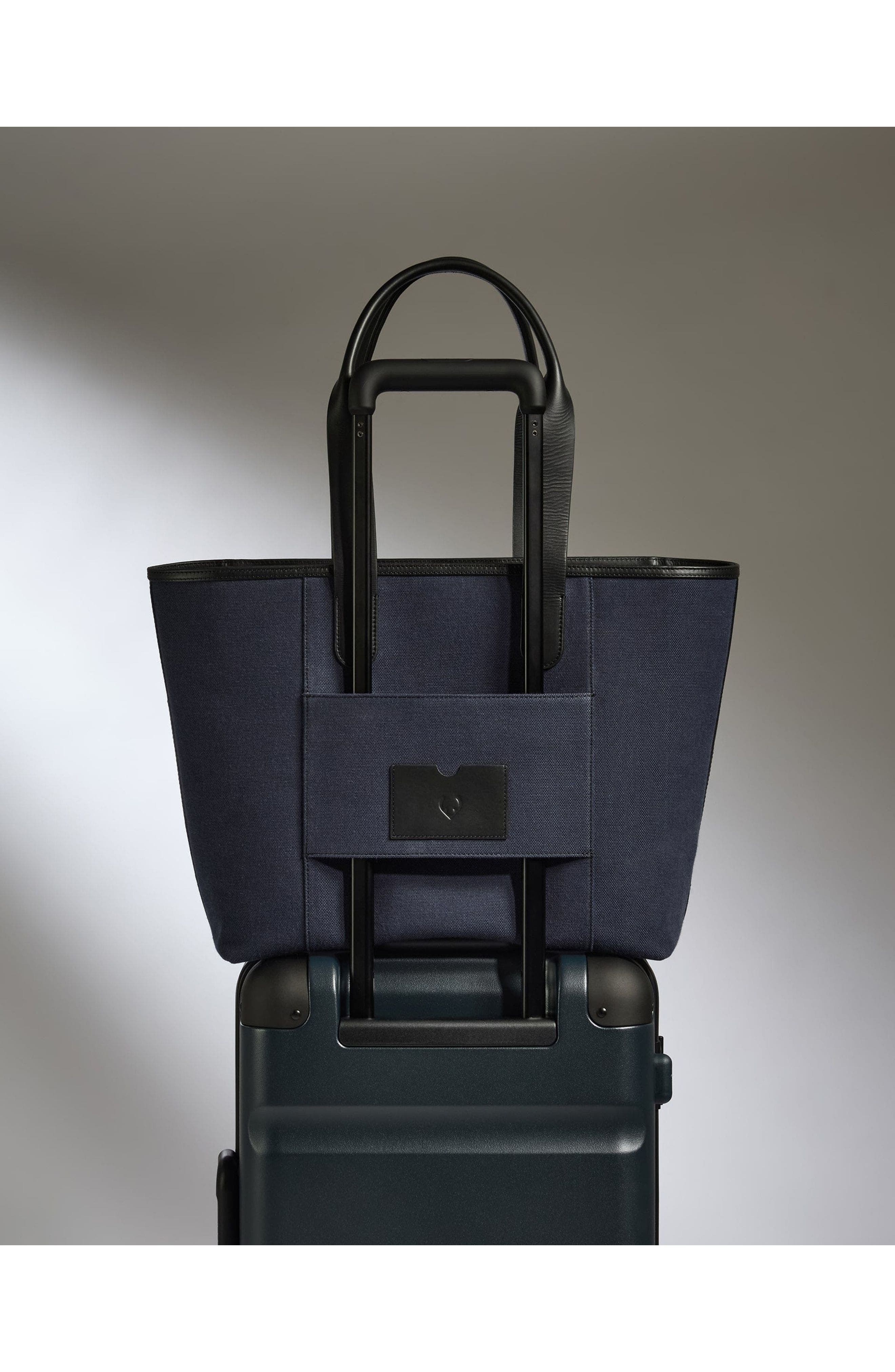 Heritage Tote Bag in Natural, Alternate, color, Navy