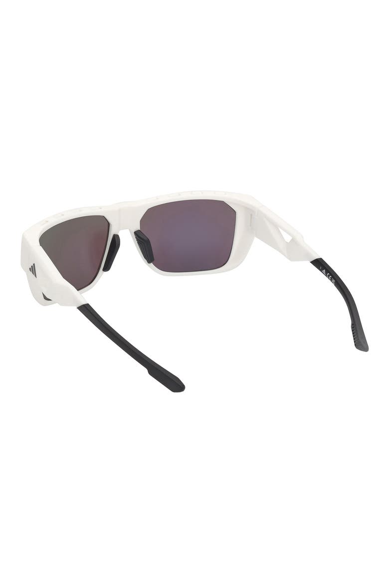 57mm Navigator Sunglasses, Alternate, color, WHITE / GREEN MIRROR