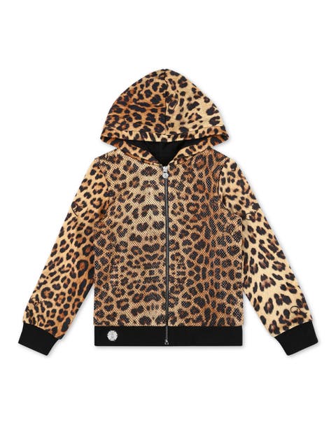 Hoodie Sweatjacket Leopard Girl