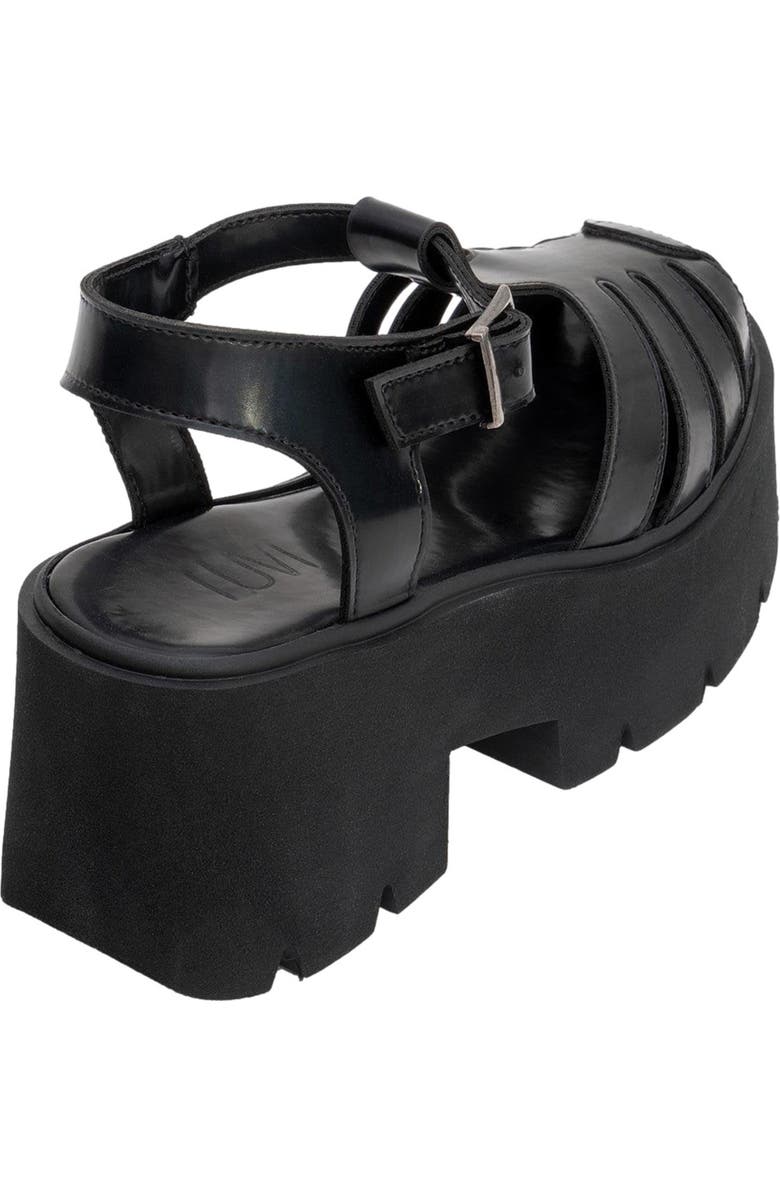 Prologue Shoes Verua Platform Sandal, Alternate, color, Black Faux Leather