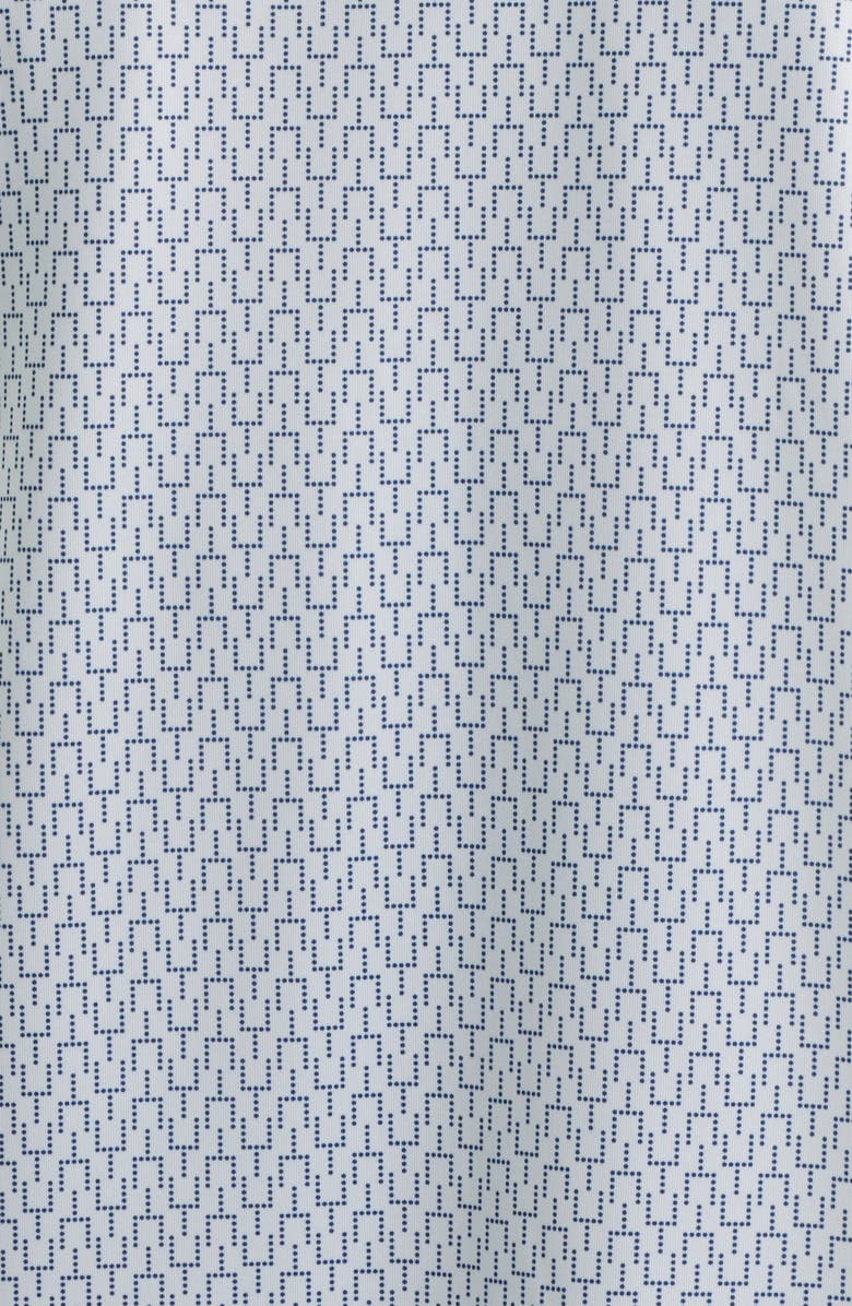 Johnston & Murphy XC+<sup>™</sup> Performance Game Day Goal Post Print Button-Up Shirt, Alternate, color, Navy