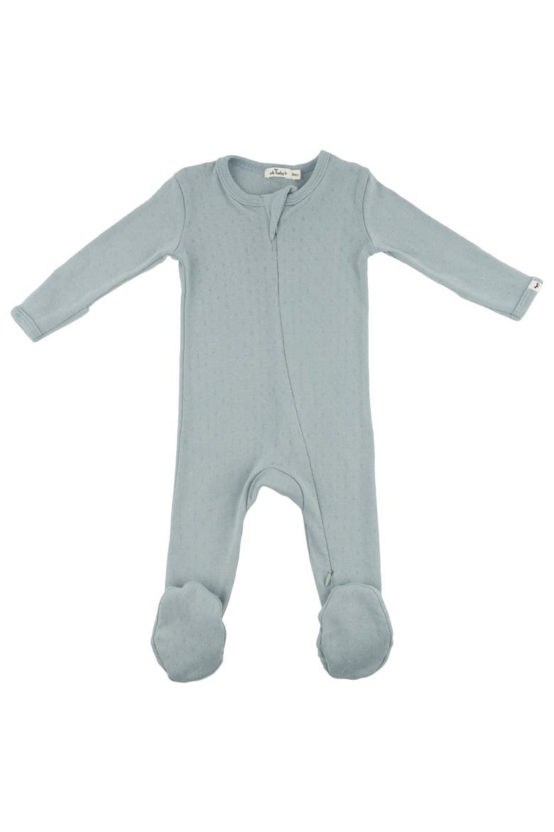 Twinkle Pointelle Footie, Main, color, Sky Blue
