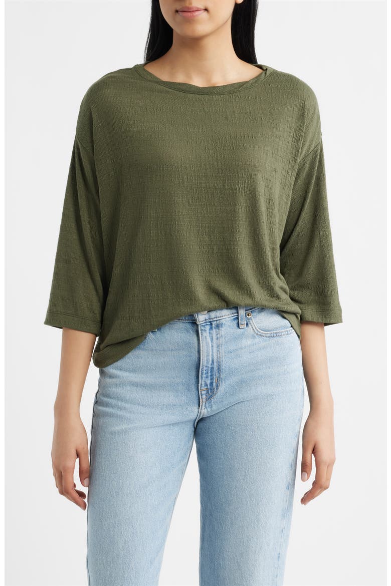 Texture Knit Top, Main, color, OLIVE