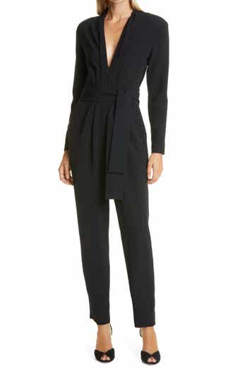 A.L.C. Kieran Plunge Neck Long Sleeve Jumpsuit