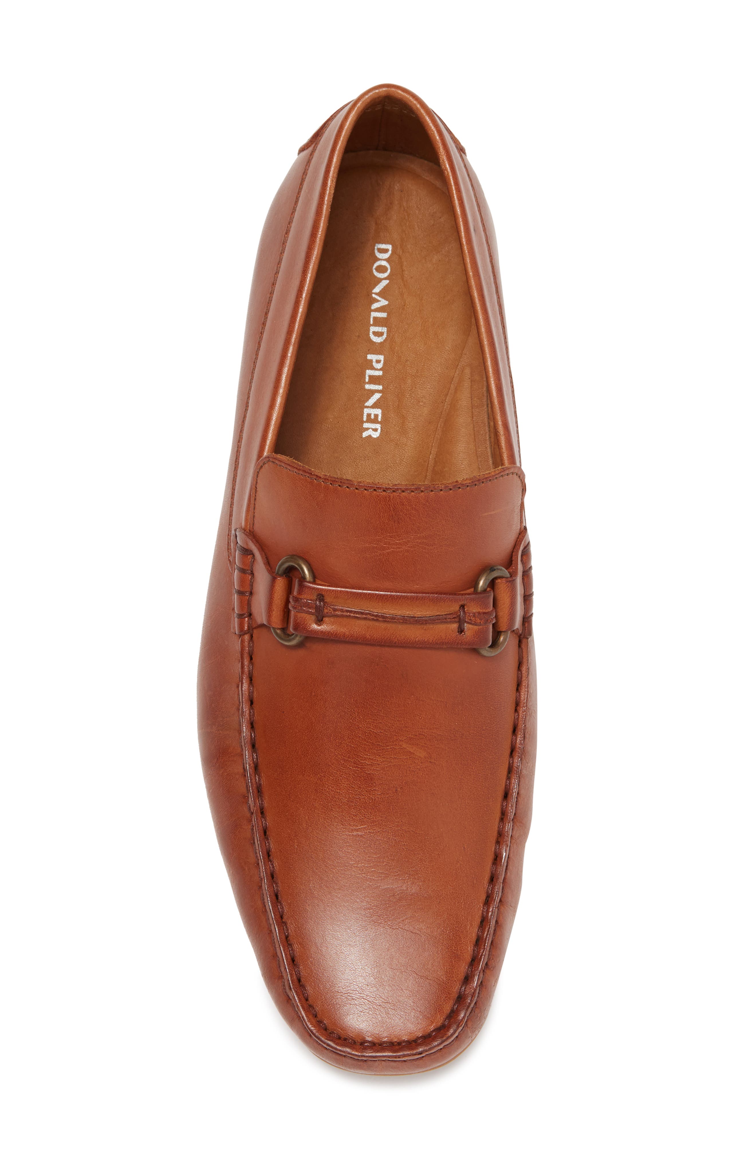Donald Pliner Calf Leather Bit Loafer, Alternate, color, Whiskey