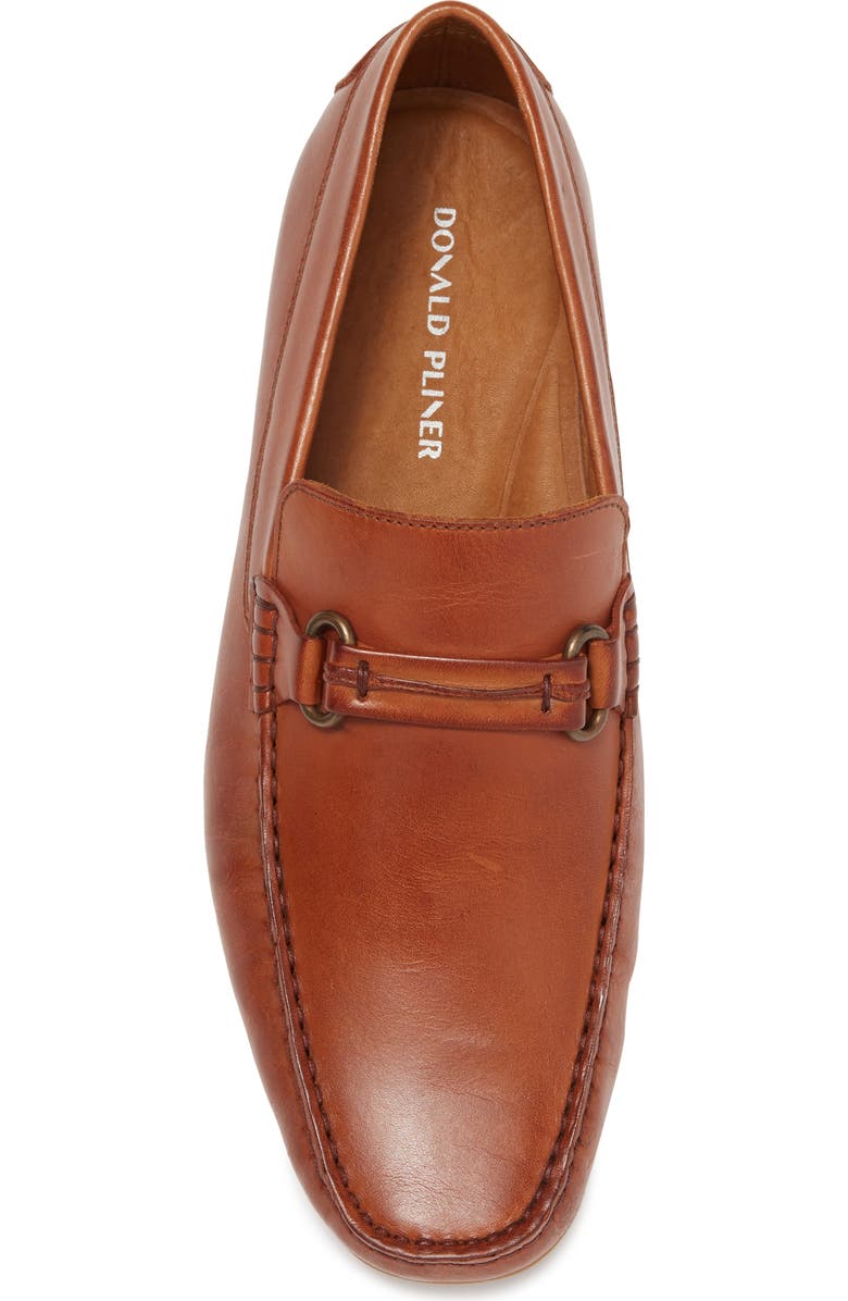 Donald Pliner Calf Leather Bit Loafer, Alternate, color, Whiskey