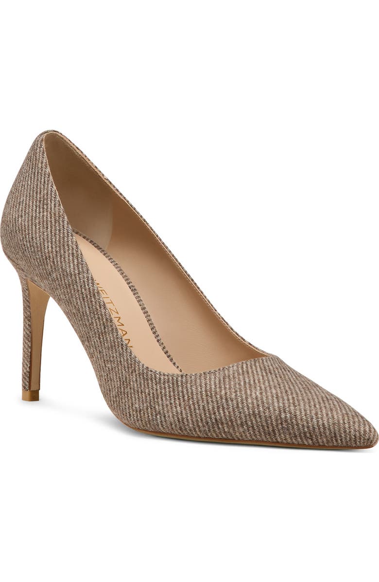 Stuart Weitzman Stuart Power 85 Pointed Toe Pump, Main, color, Taupe