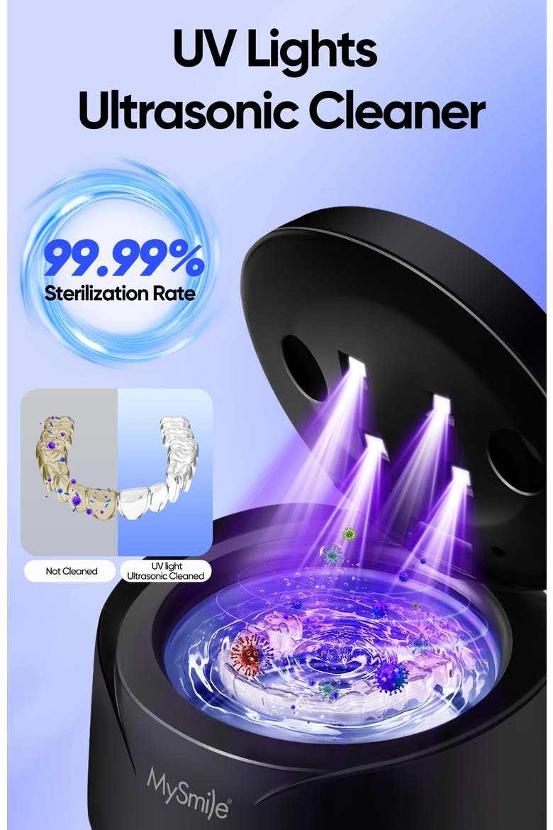 Ultrasonic Retainer Cleaner Machine, 200 mL, 45kHz with Digital Timer for Denture, Aligner, Braces, Mouth Guard, & Jewelry, Alternate, color, Black