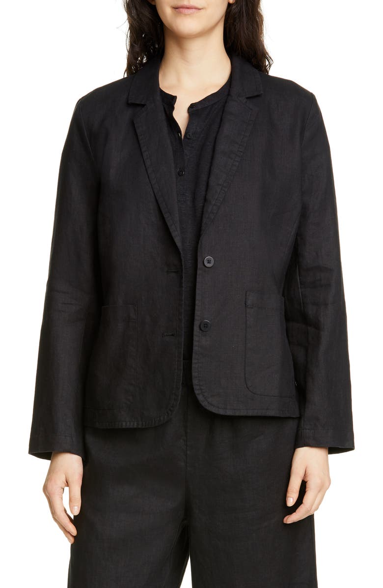 Eileen Fisher Organic Linen Blazer, Main, color, 
