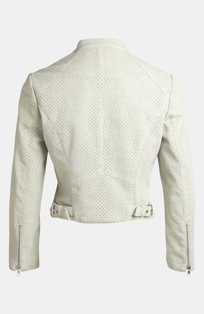 ASTR the Label ASTR Perforated Faux Suede Moto Jacket, Alternate, color, 