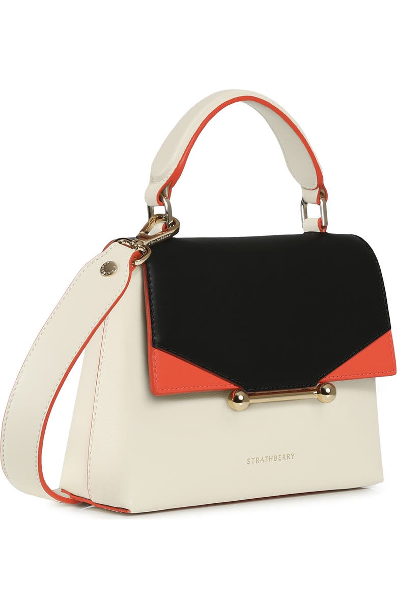 Strathberry Mini Trinity Tricolor Leather Top Handle Bag, Alternate, color,