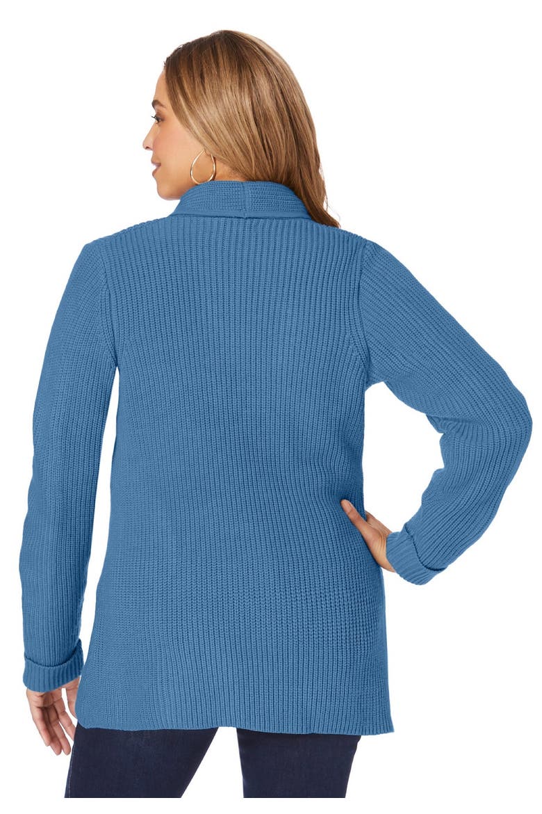 Shaker Blazer, Alternate, color, DUSTY INDIGO