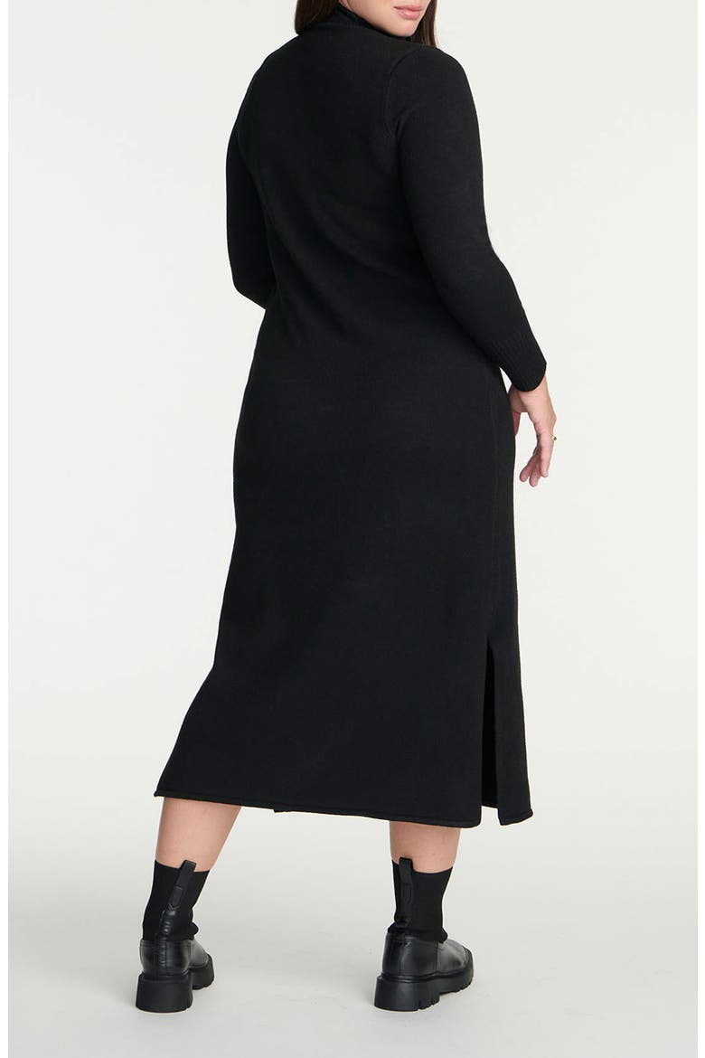 Mock Neck Long Sleeve Maxi Sweater Dress, Alternate, color, BLACK ONYX