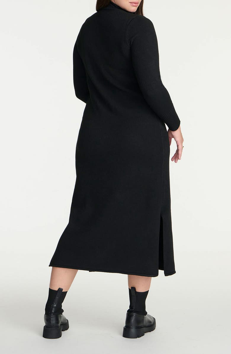 ELOQUII Mock Neck Long Sleeve Maxi Sweater Dress, Alternate, color, 
