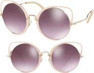 Miu Miu 54mm Round Lens Cat Eye Sunglasses