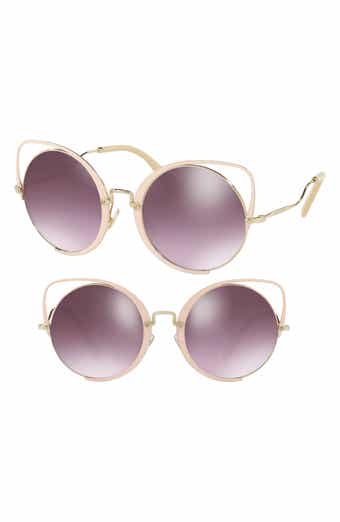 Miu Miu 54mm Round Lens Cat Eye Sunglasses