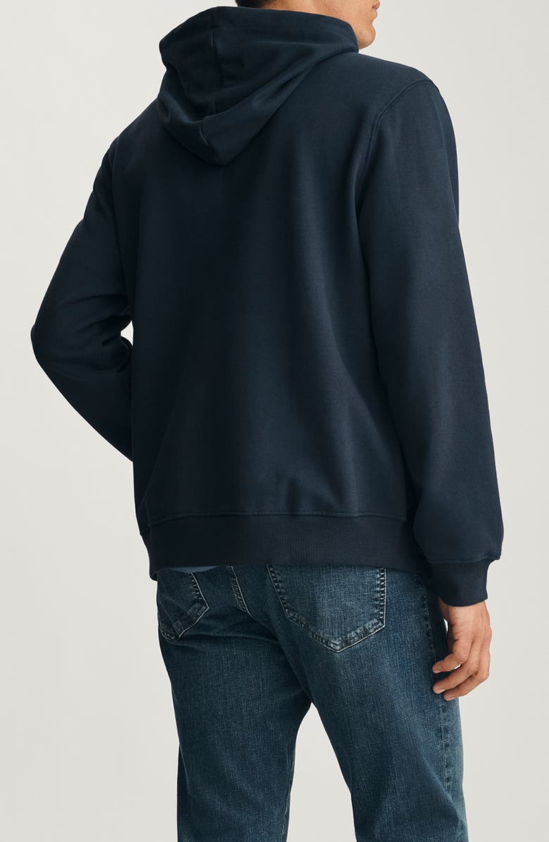 Mavi Jeans Relaxed Fit Cotton Zip Hoodie, Alternate, color, Total Eclipse