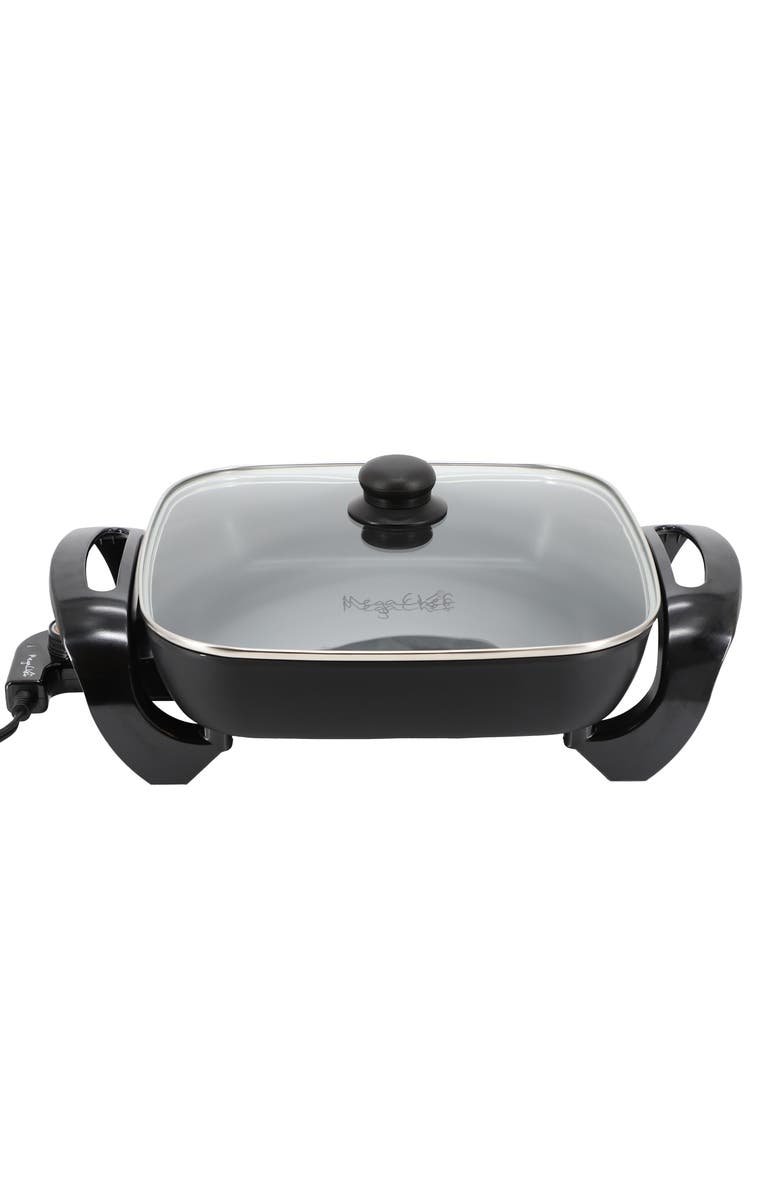 Megachef 11.81 Inch Electric Skillet with Non-Stick Coating in Black, Alternate, color, Black