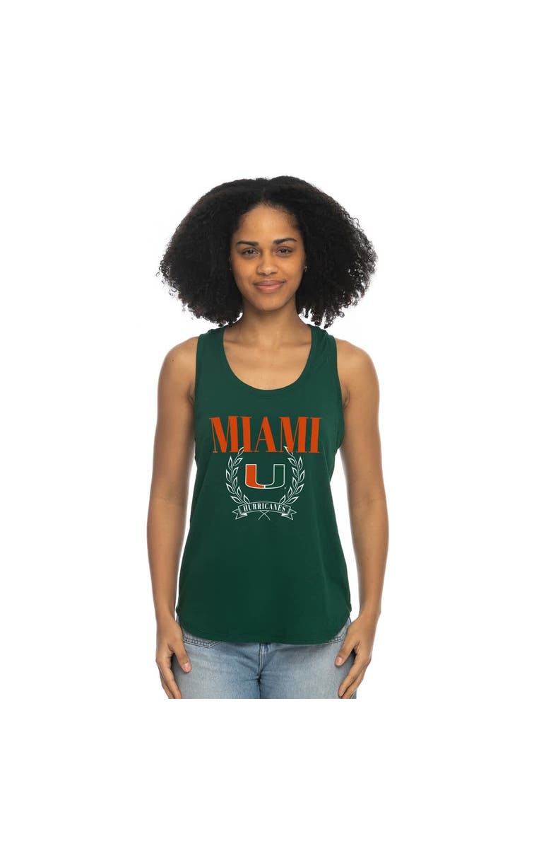 ZOOZATZ Women's ZooZatz Green Miami Hurricanes Everyday Tri-Blend Tank Top, Main, color, 