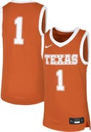 Nike Youth Nike #1 Orange Texas Longhorns Replica Team Basketball Jersey