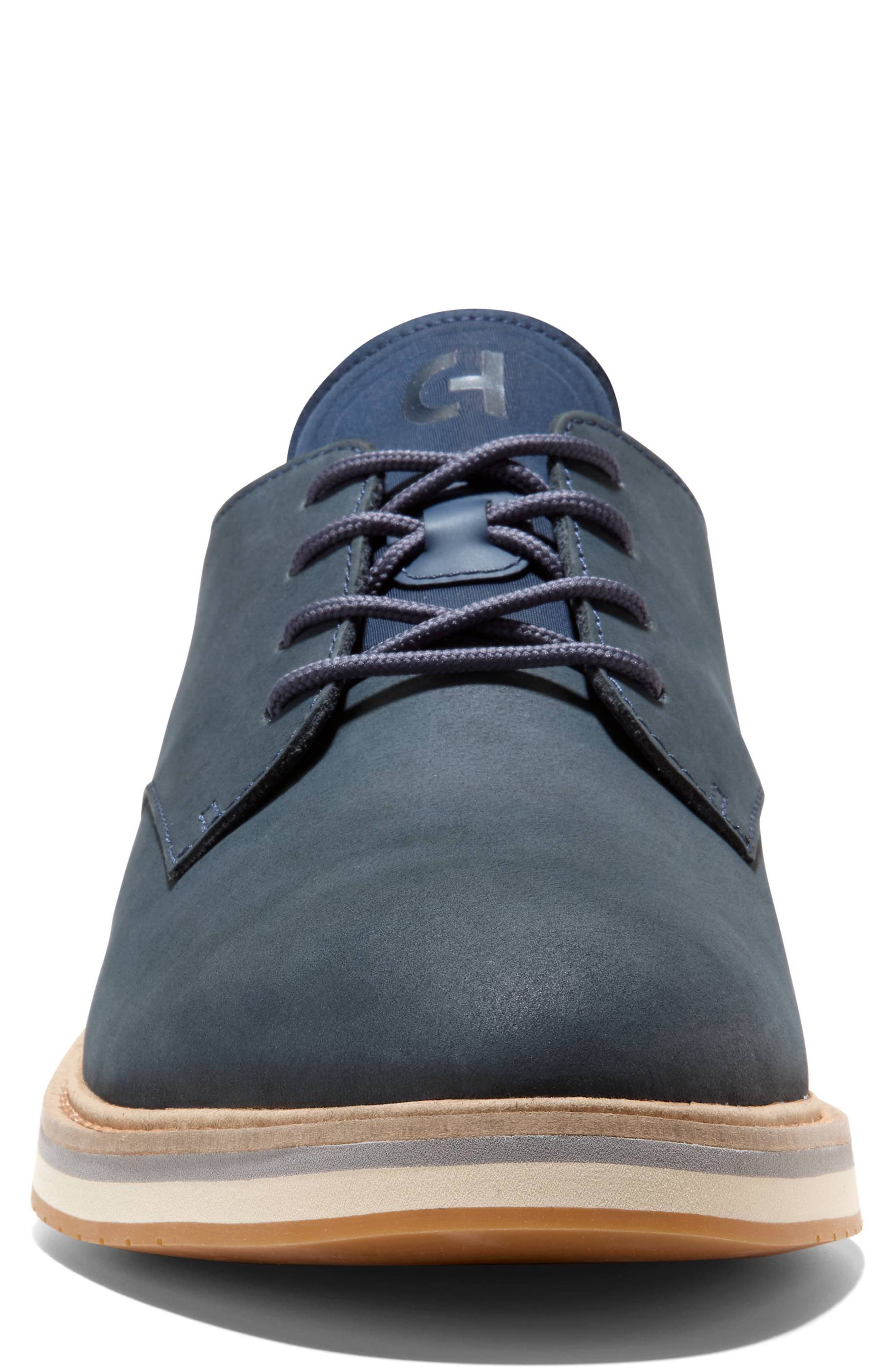 Cole Haan Mansfield Grand Plain Toe Derby, Alternate, color, Navy Blazer Nubuck/British Tan