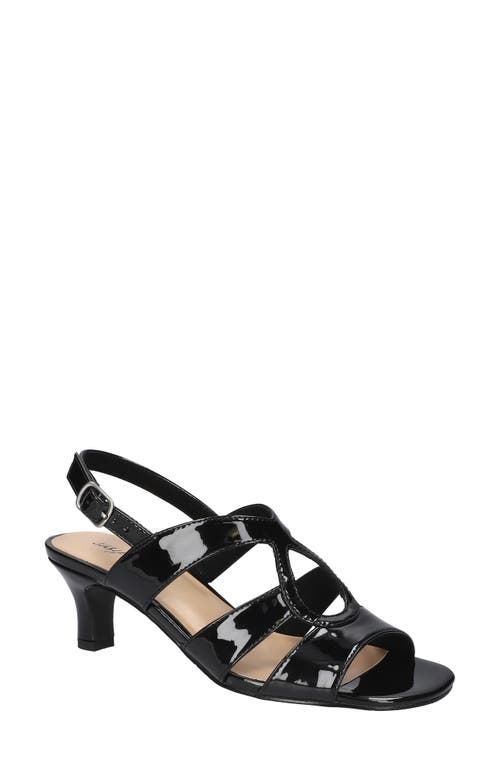 Shop Easy Street Zella Slingback Sandal In Black Patent