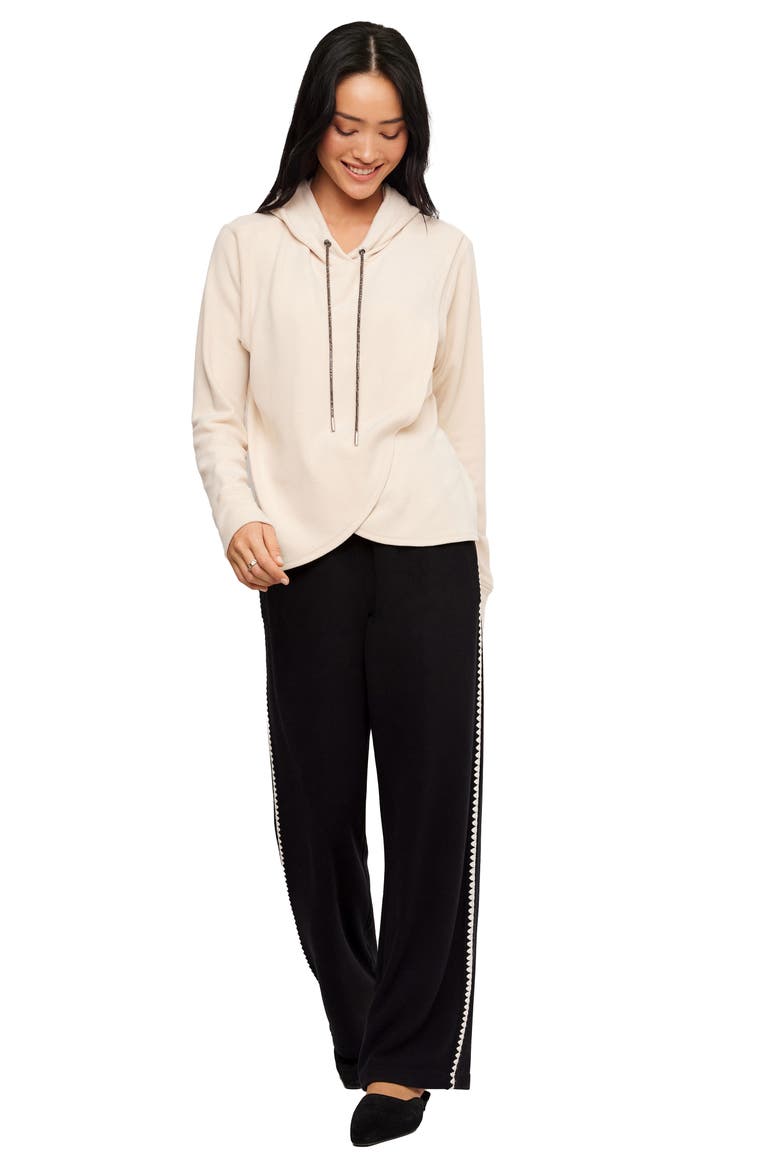 Rhinestone Crossover Hoodie, Alternate, color, ECRU