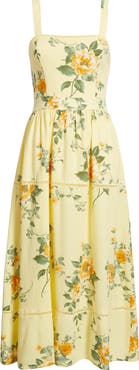 MOON RIVER Floral Ladder Stitch Embroidery Sundress