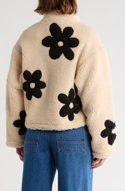 Blanknyc Floral Faux Shearling Jacket In Multi