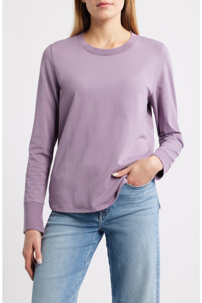 Long Sleeve Graphic T-Shirt, Main, color, LAVENDER