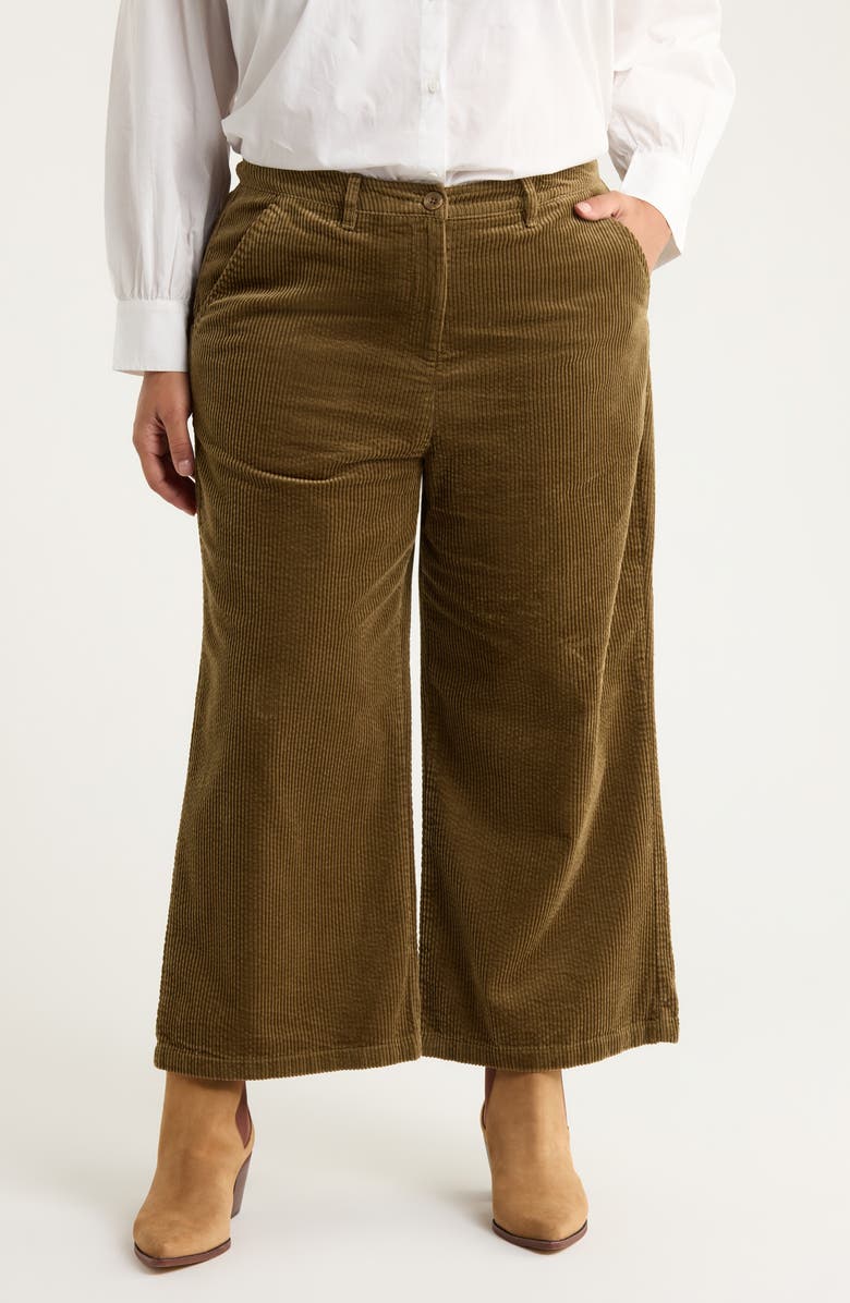Seasalt Cornwall Asphodel Crop Wide Leg Corduroy Pants, Main, color, 