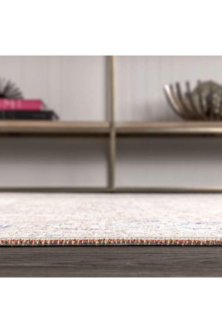 Goa Floral Medallion Traditional Area Rug, Alternate, color, Gray/Blue