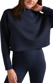 Rhone DreamGlow Mock Neck Crop Sweatshirt
