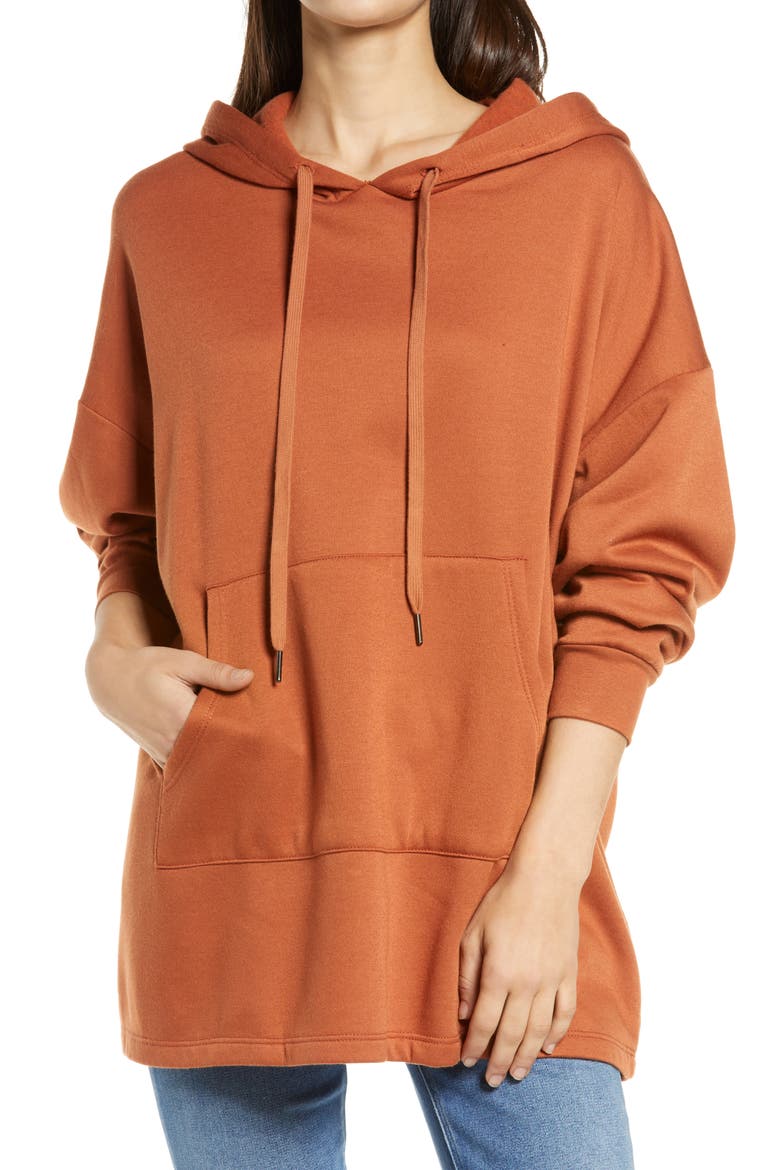 Tunic Hoodie, Main, color, BROWN COCONUT